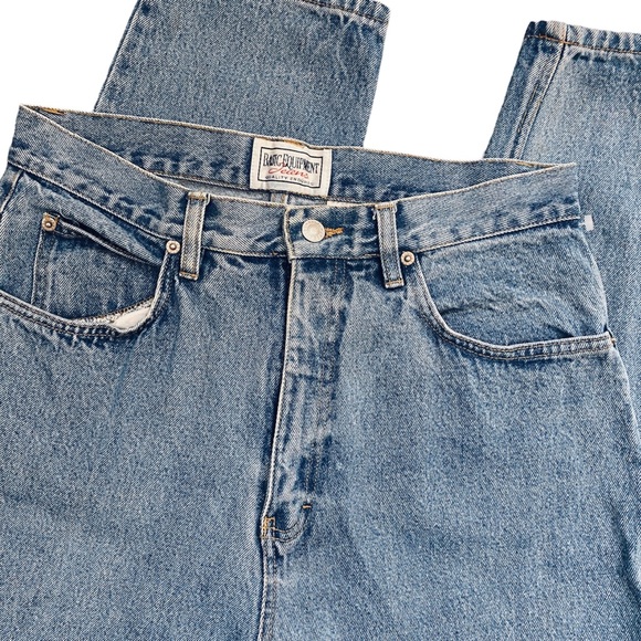 High Rise Mom Jeans , Classic Fit Vintage Mom Jeans , Classic Blue Denim Jeans - Picture 9 of 11